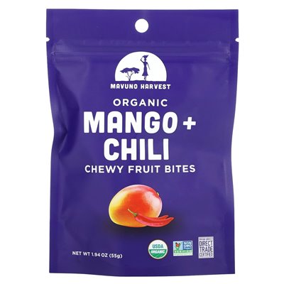 Mavuno Harvest, Organic Chewy Fruits, Mango + Chili, 1.94 oz (55 g)