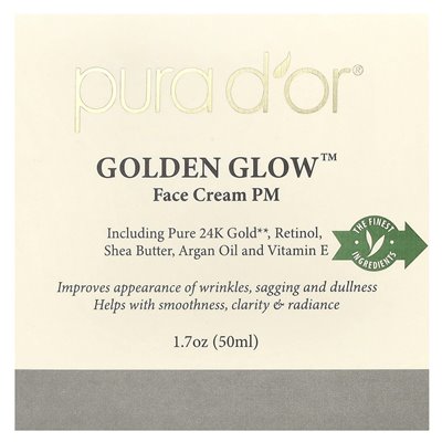 Pura d'Or, Golden Glow Face Cream PM, 1,7 Unzen (50 ml)