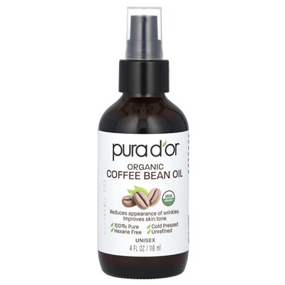 Pura d'Or, Organic Coffee Bean Oil, 4 fl oz (118 ml)