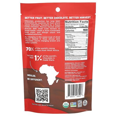 Mavuno Harvest, Dried Organic Mango, Dark Chocolate, 3 oz (84 g)