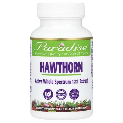 Herbs of Paradise, Hawthorn, 60 Vegetarian Capsules