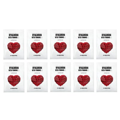 Medi-Peel, Hyaluron Vita Toning, Ampoule Beauty Mask, 10 masek, 1,01 fl oz (30 ml) Medi-Peel, Hyaluron Vita Toning, Ampoule Beauty Mask, 10 masek, 1,01 fl oz (30 ml)
