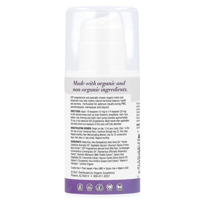 Organic Excellence, Female Balance Therapy, Bio Identical Progesterone Cream USP, 3.3 fl oz (100 g) Organic Excellence, Female Balance Therapy, Bio Identical Progesterone Cream USP, 3.3 fl oz (100 g)