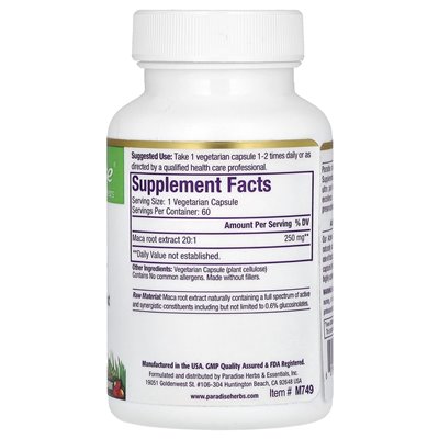 Herbs of Paradise, Maca, 60 vegetarische Kapseln