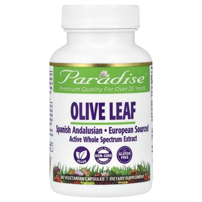 Paradise Herbs, Olive Leaf, 60 Vegetarian Capsules