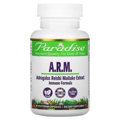 Paradise Herbs, A.R.M.Astragalus, ekstrakt Reishi Maitake, 60 kapsułek wegetariańskich Paradise Herbs, A.R.M.Astragalus, ekstrakt Reishi Maitake, 60 kapsułek wegetariańskich