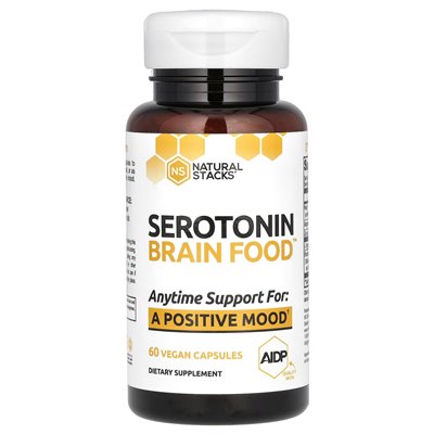 Natural Stacks, Brain Serotonin, 60 vegane Kapseln