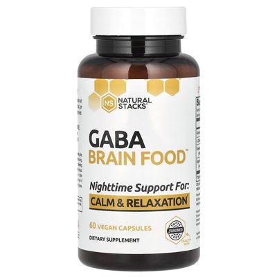 Natural Stacks, GABA Brain Food, 60 Vegan Capsules