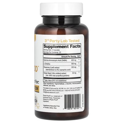 Natural Stacks, GABA Brain Food, 60 Vegan Capsules