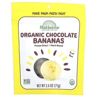 Natierra, Bio-Schokoladenbanane, gefriergetrocknet, 2,5 oz (71 g)