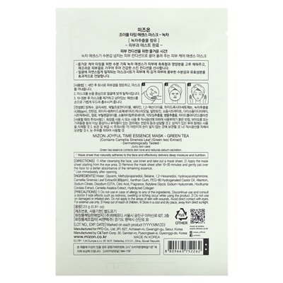 Mizon, Radosful Time Essence Beauty Mask, Grüner Tee, 1 Blatt, 0,81 oz (23 g) Mizon, Radosful Time Essence Beauty Mask, Grüner Tee, 1 Blatt, 0,81 oz (23 g)
