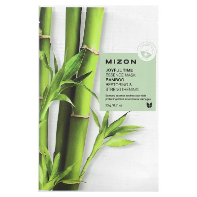 Mizon, Joyful Time Essence Beauty Mask, Bambus, 1 Blatt, 0,81 oz (23 g)