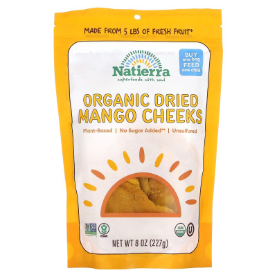 Natierra, getrocknete Bio-Mangobacken, 8 oz (227 g)