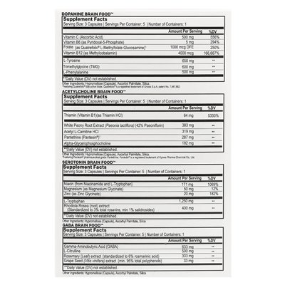 Naturalne stosy, Brain Food ™, 4 butelki, 15 kapsułek wegetariańskich na butelkę Naturalne stosy, Brain Food ™, 4 butelki, 15 kapsułek wegetariańskich na butelkę