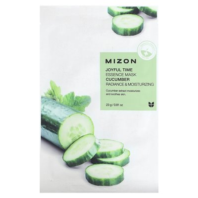 Mizon, Joyful Time Essence Beauty Mask, Cucumber, 1 sheet, 0.81 oz (23 g) Mizon, Joyful Time Essence Beauty Mask, Cucumber, 1 sheet, 0.81 oz (23 g)