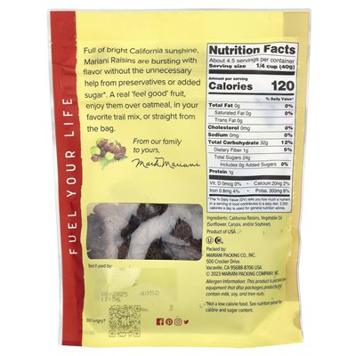Mariani suszone owoce, rodzynki w Kalifornii, 6 uncji (170 g)