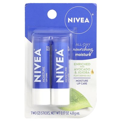 Nivea, wilgoć warg, 2 patyki, 0,17 uncji (4,8 g)