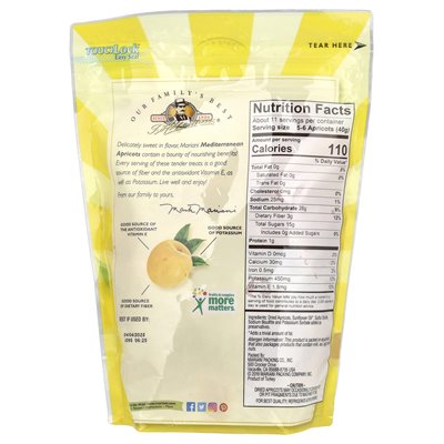 Dried Mariani Fruit, Mediterranean Apricot, 16 oz (454 g)