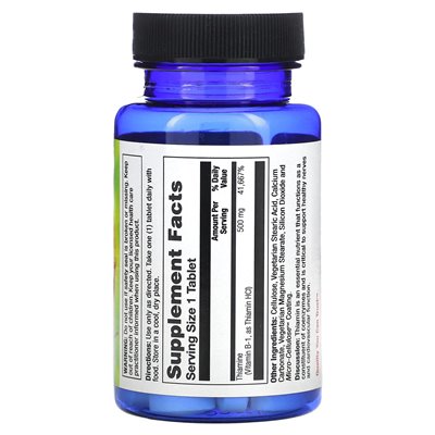 Nature's Life, B-1, 500 mg, 50 Tabletten