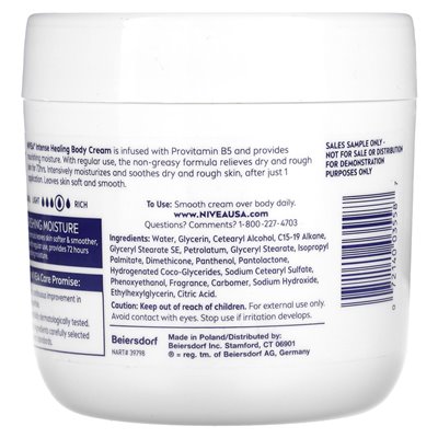 Nivea, intensywne leczenie, odżywcza wilgoć i prowitamina B5, 13,5 uncji (382 g)