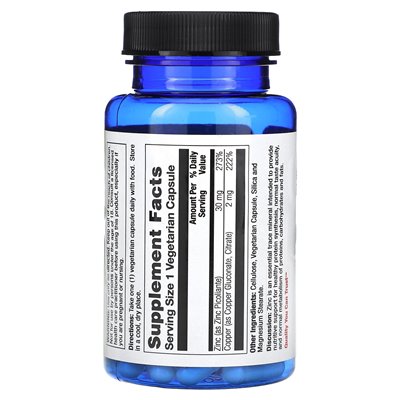 Życie natury, cynk, 30 mg, 50 kapsułek wegetariańskich