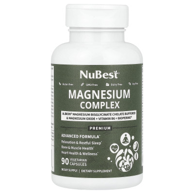 Nubest, kompleks magnezu, 90 kapsułek wegetariańskich