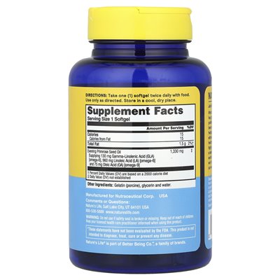 Nature's Life, Nachtkerzenöl, 1300 mg, 60 Soft