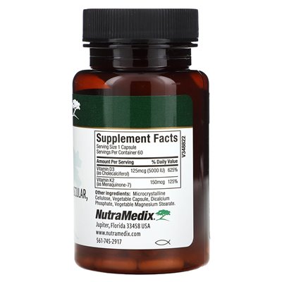 Nutramatyx, witaminy D3 i K2, 60 kapsułek warzywnych