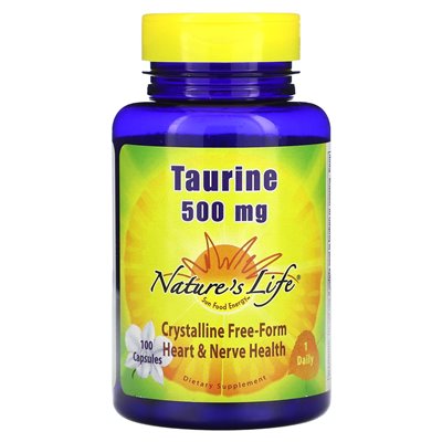 Nature's Life, Taurin, 500 mg, 100 Kapseln