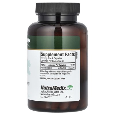 NutraMedix, Witamina C, 1,000 mg, 120 Wegetariańskich Kapsułek NutraMedix, Witamina C, 1,000 mg, 120 Wegetariańskich Kapsułek