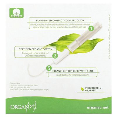 Organyc, Organic Tampony, Kompletny, Super, 16 Tamponów