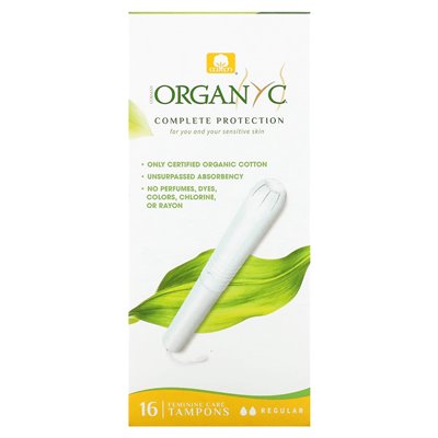 Organic, tampony, regularne, 16 tamponów
