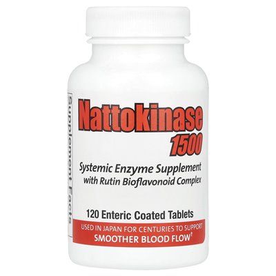 Naturally Vitamins, Nattokinase 1500, Systemic Enzyme Supplement, 120 Enteric-Coated Tablets