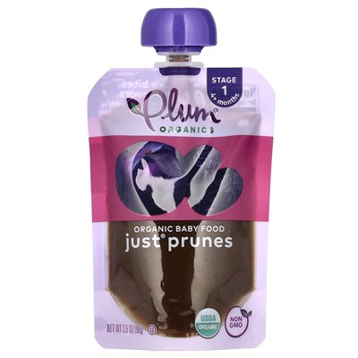 PLUM ORCENICS, Ekologiczna żywność dla niemowląt, 4 miesiące+, tylko śliwki, 3,5 uncji (99 g)
