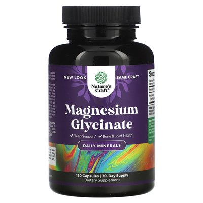 Nature's Craft, glicyn magnezu, 120 kapsułek