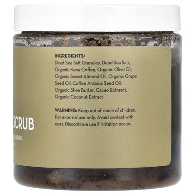 Pure Body Naturals, Kona Arabica Coffee Scrub, 12 uncji (340 g)