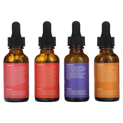 Pure Body Naturals, Gesichtsserum-Set, 4-teiliges Set, 1 fl oz (30 ml) Pure Body Naturals, Gesichtsserum-Set, 4-teiliges Set, 1 fl oz (30 ml)