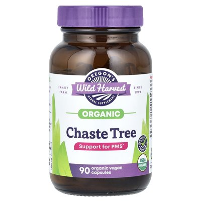 Dzikie żniwa Oregon, organiczne chaste drzewo, 90 wegańskich kapsułek Dzikie żniwa Oregon, organiczne chaste drzewo, 90 wegańskich kapsułek