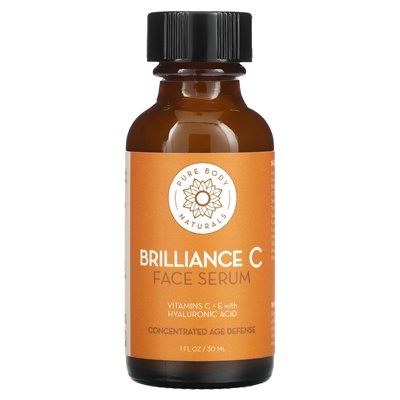 Pure Body Naturals, Brilliance C Face Serum, 1 Fl Oz (30 ml)