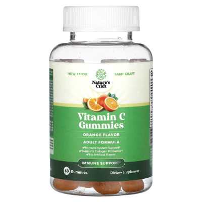 Nature's Craft, Vitamin C-Fruchtgummis, Orange, 60 Fruchtgummis