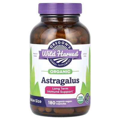 Dzikie żniwa Oregon, Organic Astragalus, 180 organicznych kapsułek wegańskich Dzikie żniwa Oregon, Organic Astragalus, 180 organicznych kapsułek wegańskich