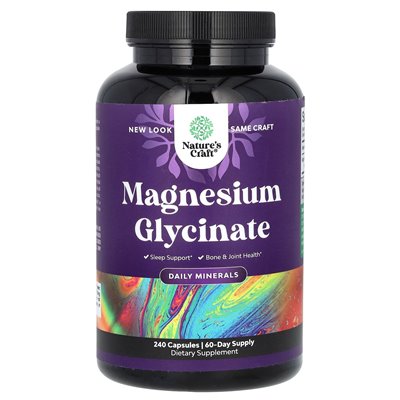 Nature's Craft, glicyn magnezu, 240 kapsułek