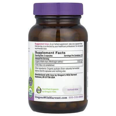 Oregon's Wild Harvest, Bio-Luzerne, 90 vegane Bio-Kapseln