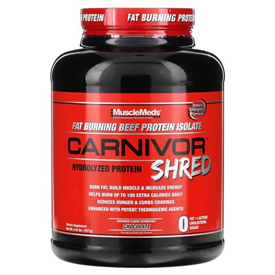 Musclemeds, Carnivor Shred, hydrolysiertes Protein, Schokolade, 4,35 lbs (1977 g)
