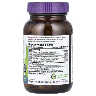 Wild Harvested Oregon Organic Sleep 90 Vegan Capsules