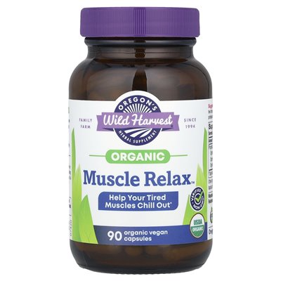 Oregon's Wild Harvest, Organic Muscle Relaks ™, 90 wegańskich kapsułek
