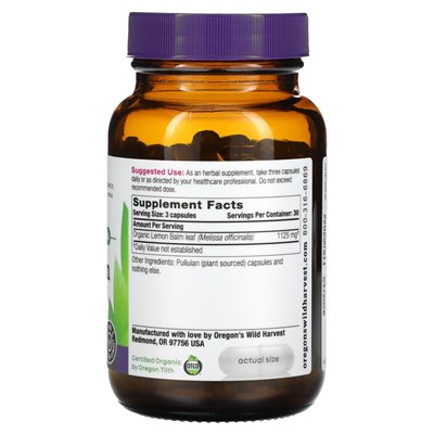 Dzikie żniwa Oregon, balsam cytrynowy, 90 wegańskich kapsułek