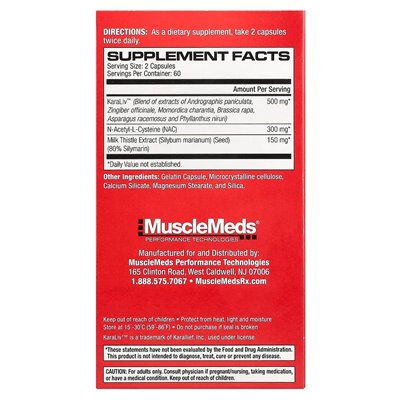 Musclemeds, Liver Detox &amp Defend ™, 120 kapsułek