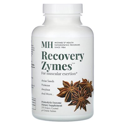 Naturopathic Michael, Recovery Zymes, 270 stabilnych tabletek PH powlekanych jelitami