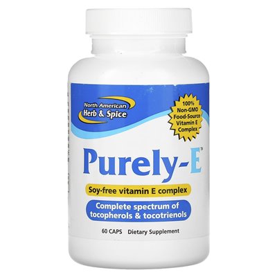 North American Herb & Spice, Pure E, 60 Caps